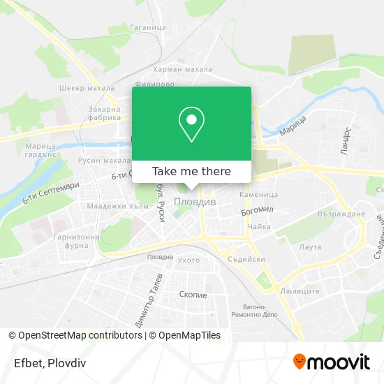 Карта Efbet