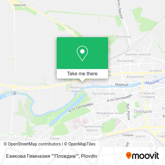 Карта Езикова Гимназия ""Пловдив""
