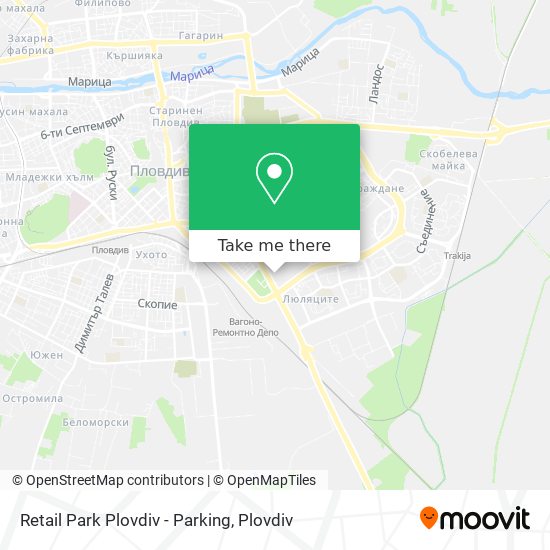 Retail Park Plovdiv - Parking map