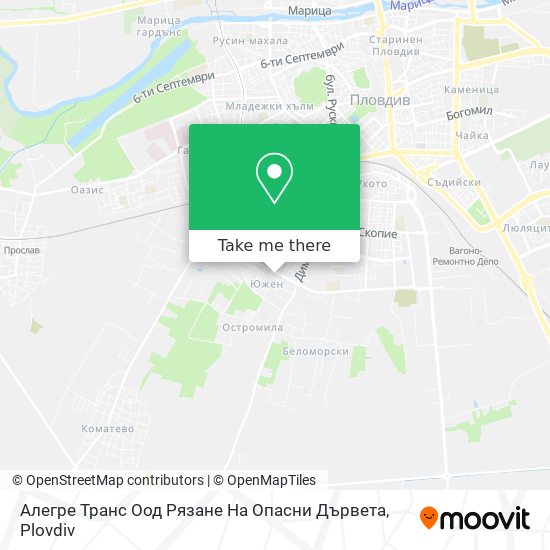 Алегре Транс Оод Рязане На Опасни Дървета map