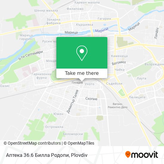 Аптека 36.6 Билла Родопи map