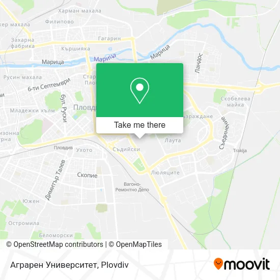 Карта Аграрен Университет