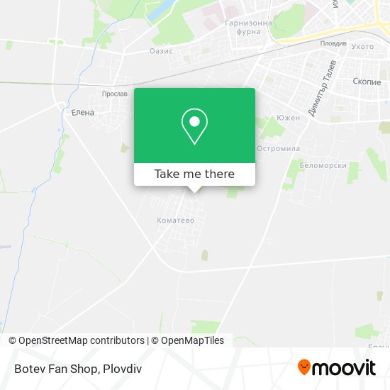 Botev Fan Shop map