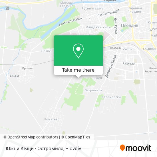 Южни Къщи - Остромила map