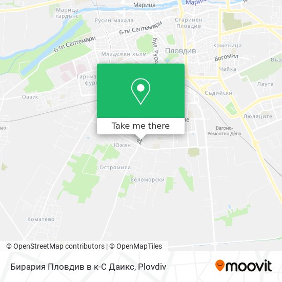 Бирария Пловдив в к-С Даикс map