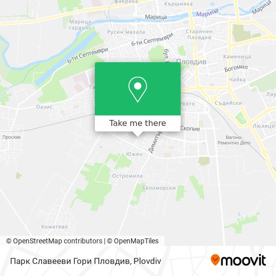 Парк Славееви Гори Пловдив map