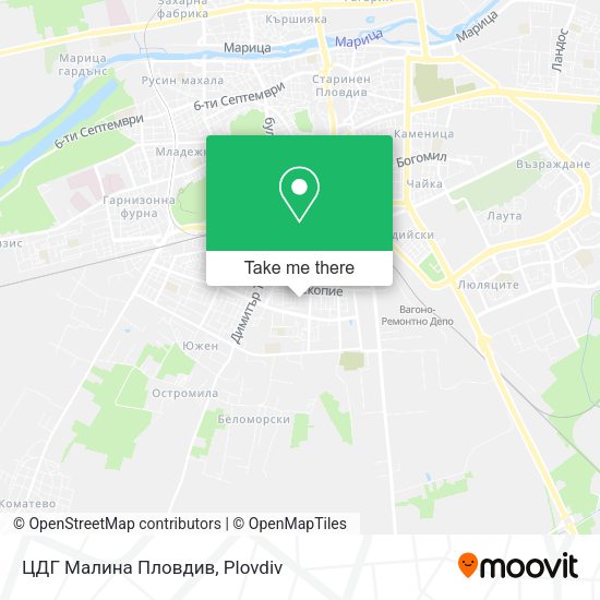 Карта ЦДГ Малина Пловдив