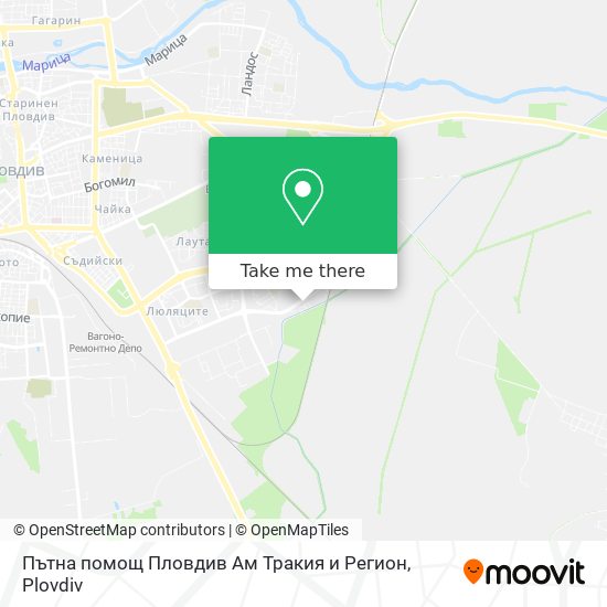 Карта Пътна помощ Пловдив Ам Тракия и Регион
