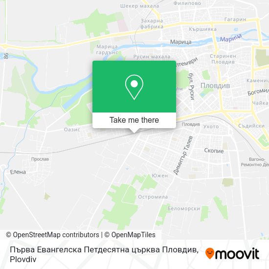 Първа Евангелска Петдесятна църква Пловдив map