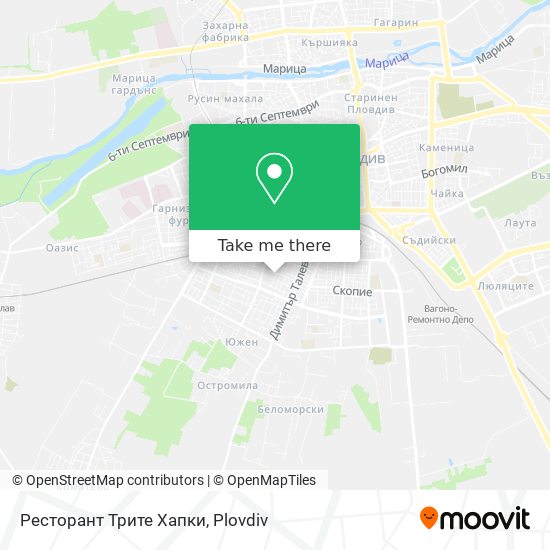 Ресторант Трите Хапки map