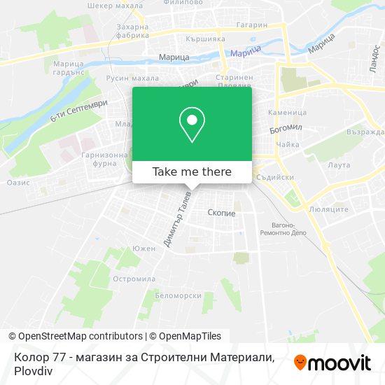 Колор 77 - магазин за Строителни Материали map