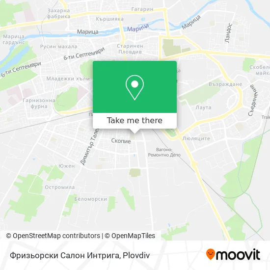 Фризьорски Салон Интрига map