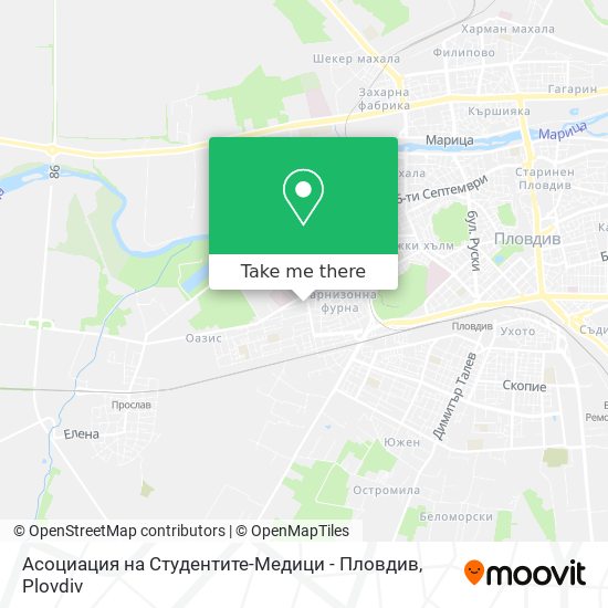 Карта Асоциация на Студентите-Медици - Пловдив