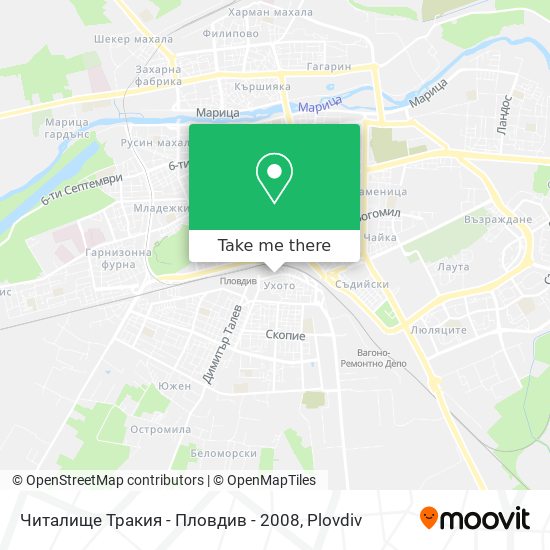 Читалище Тракия - Пловдив - 2008 map