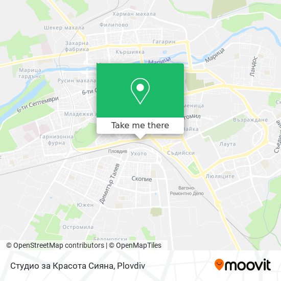 Студио за Красота Сияна map