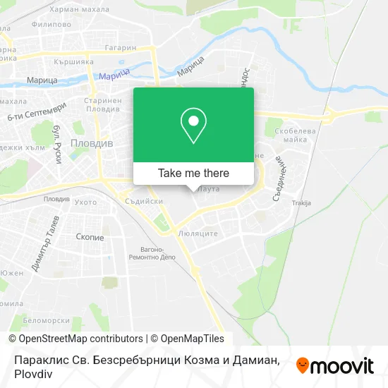 Карта Параклис Св. Безсребърници Козма и Дамиан