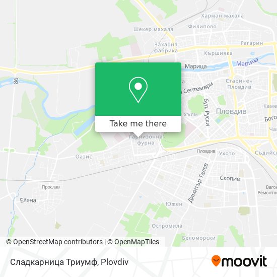 Сладкарница Триумф map