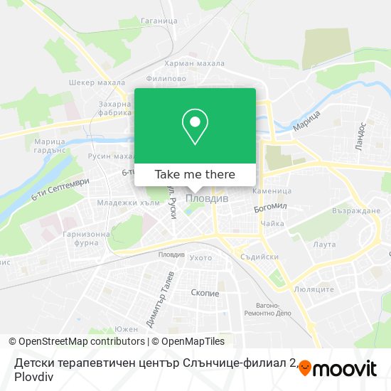 Карта Детски терапевтичен център Слънчице-филиал 2