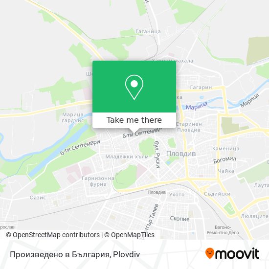 Произведено в България map