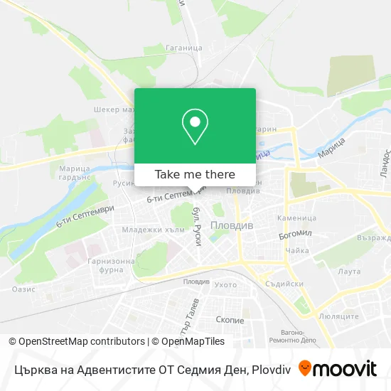 Карта Църква на Адвентистите ОТ Седмия Ден