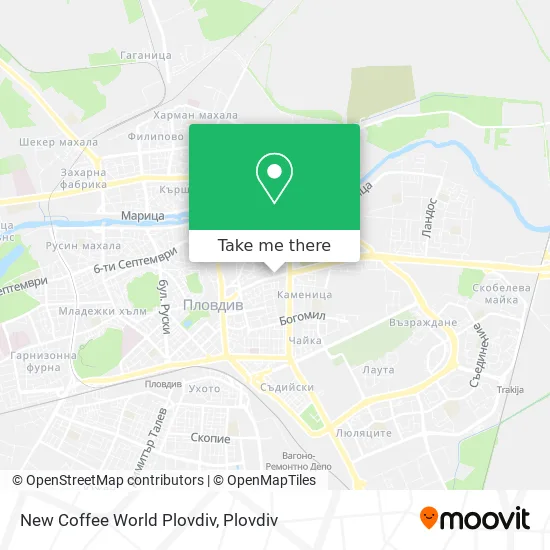 Карта New Coffee World Plovdiv