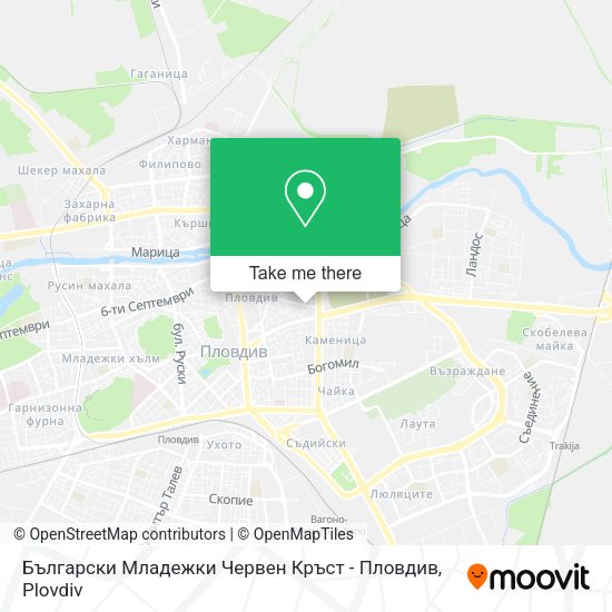 Карта Български Младежки Червен Кръст - Пловдив