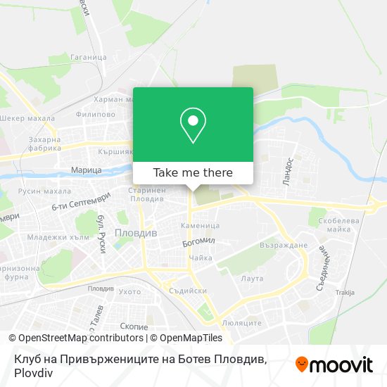 Клуб на Привържениците на Ботев Пловдив map