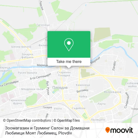 Карта Зоомагазин и Груминг Салон за Домашни Любимци Моят Любимец