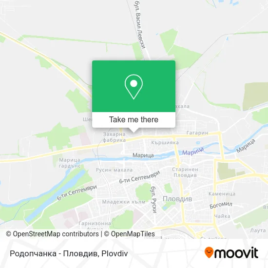Карта Родопчанка - Пловдив