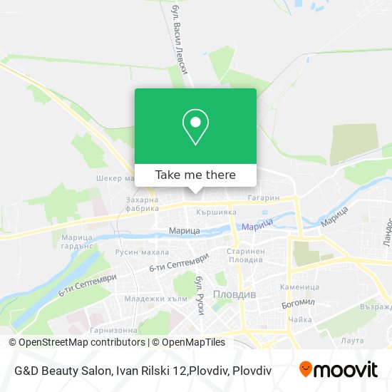 G&D Beauty Salon, Ivan Rilski 12,Plovdiv map