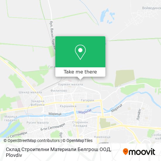 Карта Склад Строителни Материали Белгрош ООД