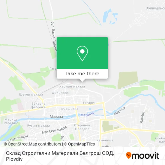 Карта Склад Строителни Материали Белгрош ООД