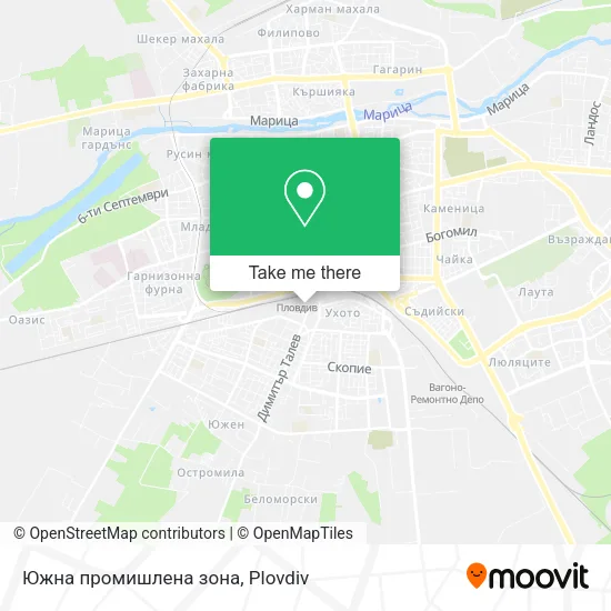 Карта Южна промишлена зона