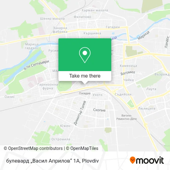 Карта булевард „Васил Априлов“ 1А
