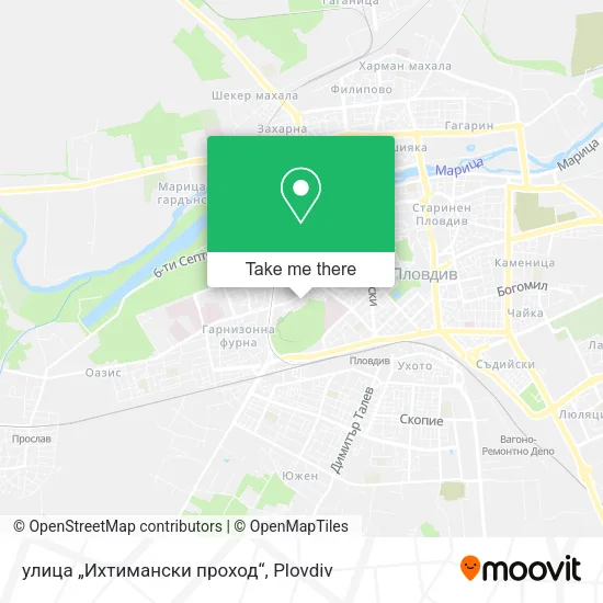 Карта улица „Ихтимански проход“