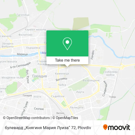 Карта булевард „Княгиня Мария Луиза“ 72