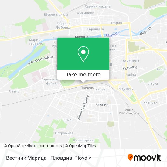 Вестник Марица - Пловдив map