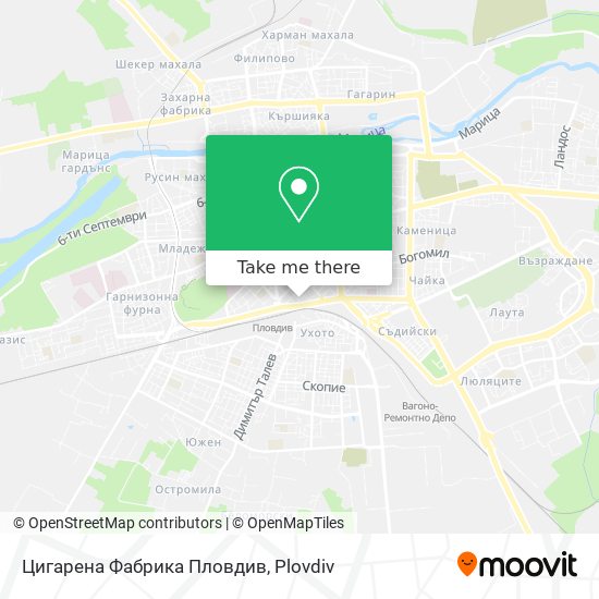 Цигарена Фабрика Пловдив map