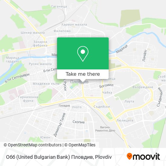 Обб (United Bulgarian Bank) Пловдив map