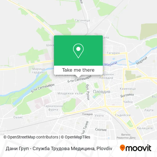 Карта Дани Груп - Служба Трудова Медицина