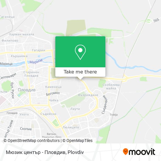 Мюзик център - Пловдив map