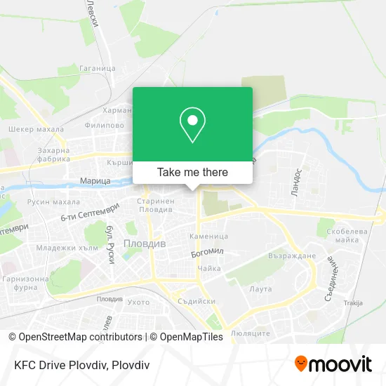 KFC Drive Plovdiv map
