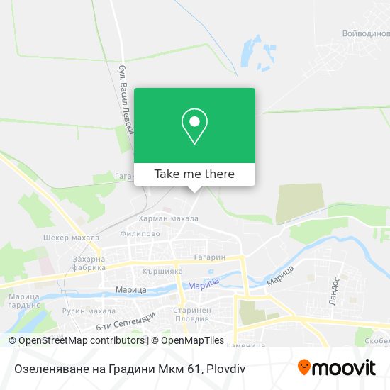 Озеленяване на Градини Мкм 61 map