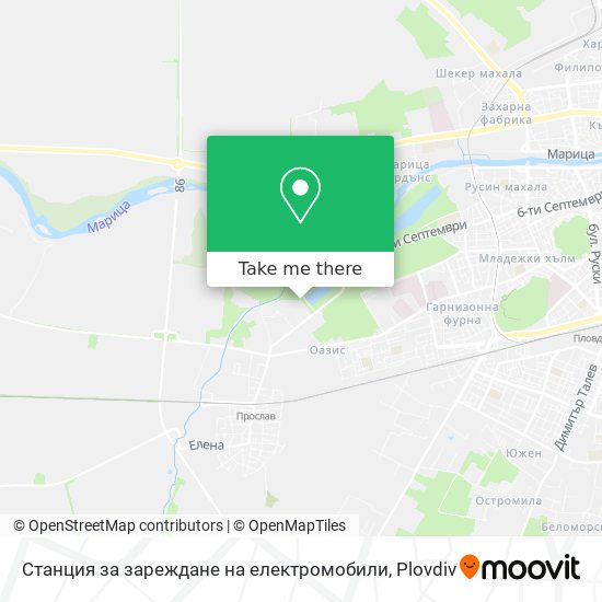 Станция за зареждане на електромобили map