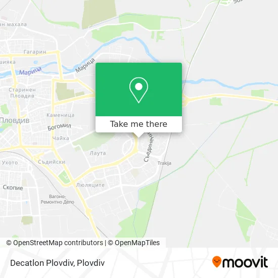 Карта Decatlon Plovdiv