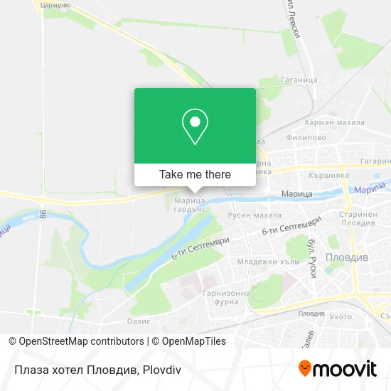 Карта Плаза хотел Пловдив