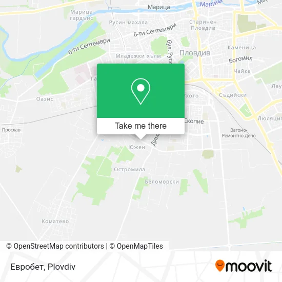Евробет map