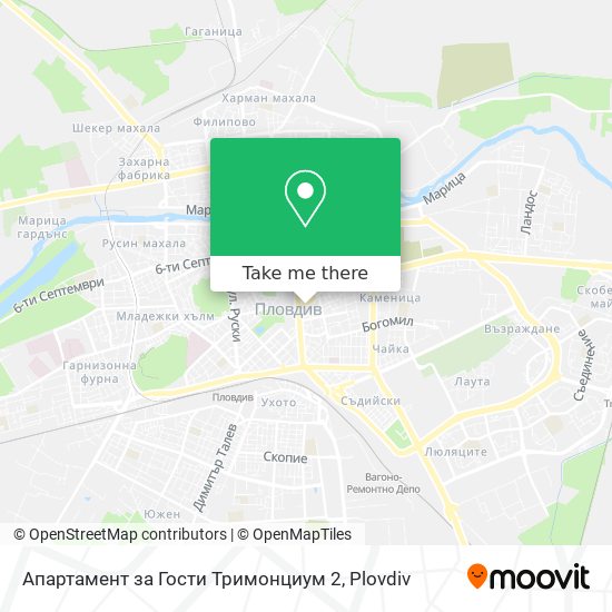 Карта Апартамент за Гости Тримонциум 2