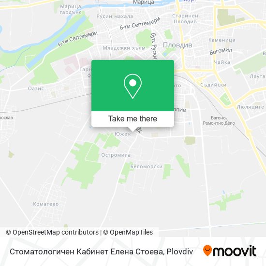Карта Стоматологичен Кабинет Елена Стоева