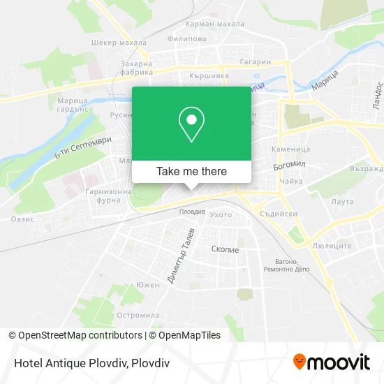 Карта Hotel Antique Plovdiv